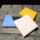 4 posavasos, Baldosa roseta de Bilbao, en resina cerámica