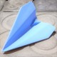 Customizable origami style airplane with a sharp tip