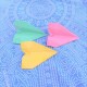 Customizable origami style airplane with a sharp tip