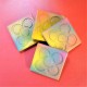 4 coasters Panot, Graffiti design, concrete, Rose of Barcelona