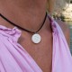 Necklace small Flower of Barcelona, round Panot