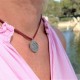 Collar Bilbao, pequeño colgante Flor de Bilbao redondo