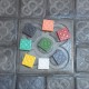 8 mini magnets Flor de Barcelona, Panot