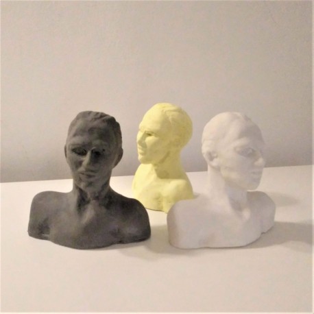Busto de hombre resina cerámica