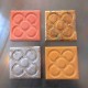 4 Imanes grandes Flor de Barcelona, Panot, resina ecológica