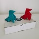 2 Pajaritas de papel de estilo origami