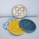 Round Barcelona flower placemat, Panot, tablemat