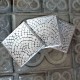 3 posavasos adoquines de París, acabado metal plateado