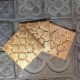 3 posa gots Rajola roseta de Bilbao en formigó, , amb acabat metall daurat