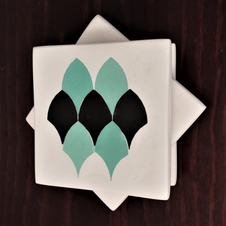 3 Andalusian tile coasters, model 2