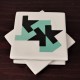 3 Andalusian tile coasters, model 6