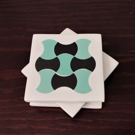 3 Andalusian tile coasters, model 7