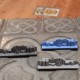 3 mini magnets skyline de Barcelona a doble cara