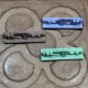 3 mini magnets skyline de Barcelona a doble cara