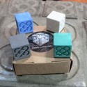 4 mini magnets cúbicos Flor de Barcelona