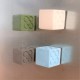 4 mini magnets cúbicos Flor de Barcelona gris