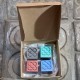 4 mini magnets Barcelona flower, Panot