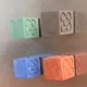 4 mini magnets cúbicos Flor de Barcelona gris