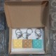 3 Clauers amb penjoll Panot de Barcelona