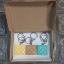 3 Clauers amb penjoll Panot de Barcelona