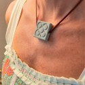 Panot necklace, Barcelona flower, pierced pendant