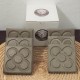 6 Posavasos hormigón oscuro Panot, Flor de Barcelona