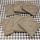 6 coasters dark concrete Panot, Rose of Barcelona