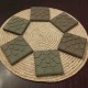 6 posavasos Baldosa roseta de Bilbao en hormigón
