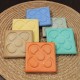 6 coasters, ecological resin, Barcelona flower, Panot