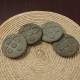 4 posavasos redondos Panot, Hormigón gris oscuro Flor de Barcelona