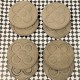 8 posagots rodons Panot, hormigó gris fosc