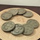8 posavasos redondos Panot, Hormigón gris oscuro Flor de Barcelona
