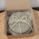 4 round Bilbao roseta coasters concrete, Bilbao flower