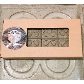 8 mini Panot magnets , Barcelone tile in concrete