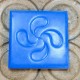 4 quatrisquel coasters, Lauburu from Basque country