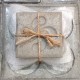 4 quatrisquel coasters, Lauburu from Basque country in concrete