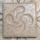 4 quatrisquel coasters, Lauburu from Basque country in concrete