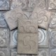 4 quatrisquel coasters, Lauburu from Basque country in concrete