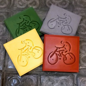 4 cyclist coasters