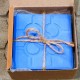 4 posavasos, Baldosa roseta de Bilbao, en resina cerámica