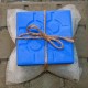 4 posavasos, Baldosa roseta de Bilbao, en resina cerámica
