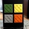 4 imanes Flor de Barcelona en relieve