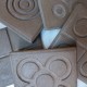 5 original Panots coasters 1907 in concrete
