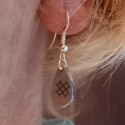 Earrings with teardrop pendant and its Bilbao flower