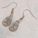 Earrings with teardrop pendant with indalo from Andalusia