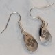 Earrings with teardrop pendant with Lauburu