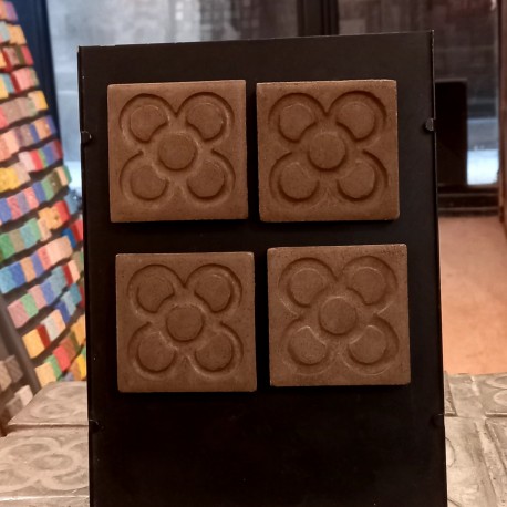 4 Barcelona tile magnets in engraving