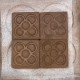 4 Barcelona tile magnets in engraving