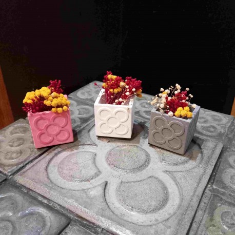3 Mini Cubic Planters Panot of Barcelona