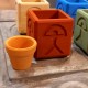 4 mini Indalo cubic planters